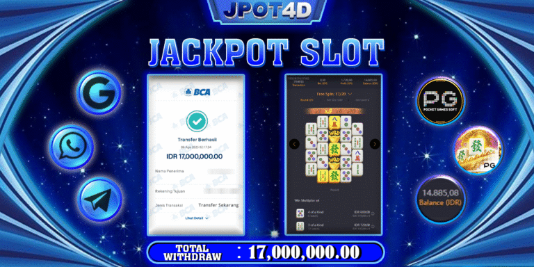 JPOT4D JACKPOT SLOT MAHJONG WAYS 2 Rp17.000.000,- LUNAS